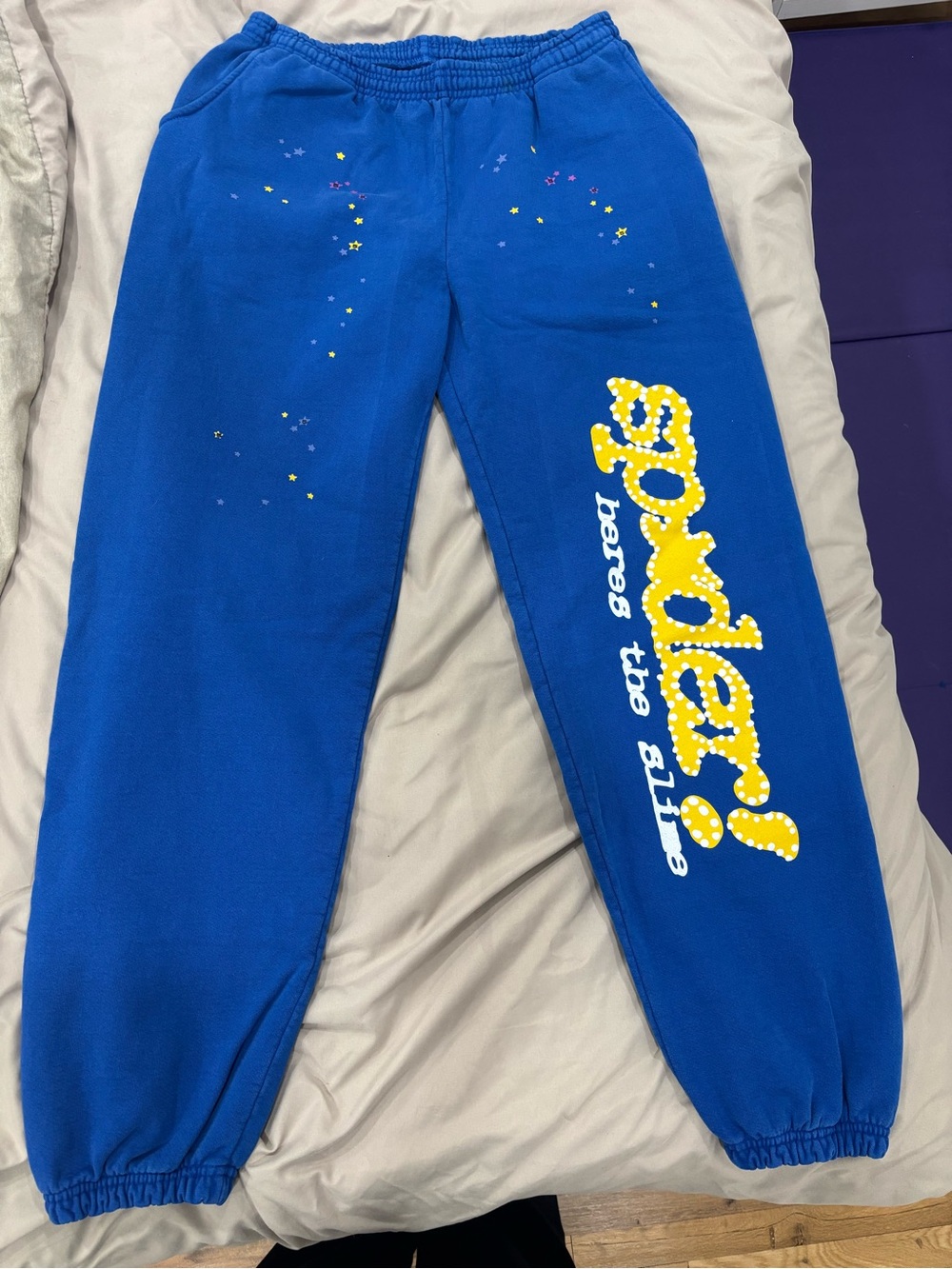 Sp5der TC blue sweatpants